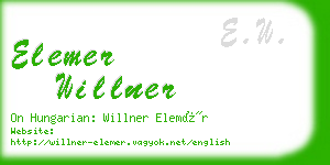 elemer willner business card